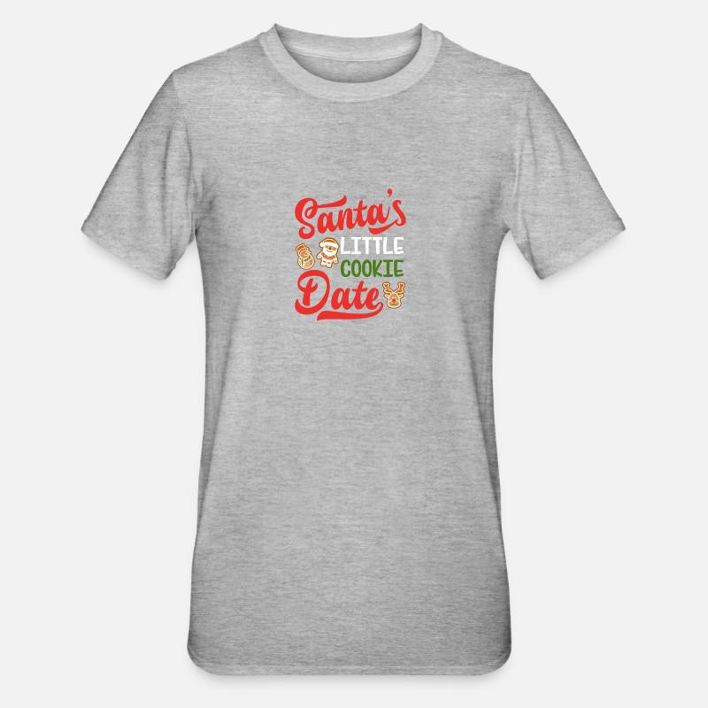 Sankt kleines Plätzchen-Datum - Unisex Polycotton T-Shirt - Grau meliert