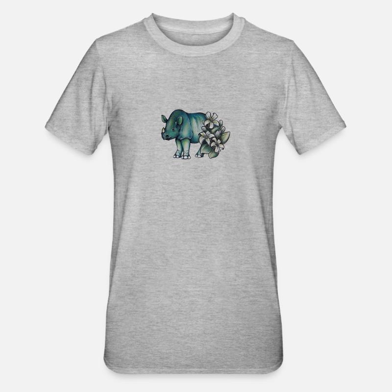 Java-Nashorn - Unisex Polycotton T-Shirt - Grau meliert