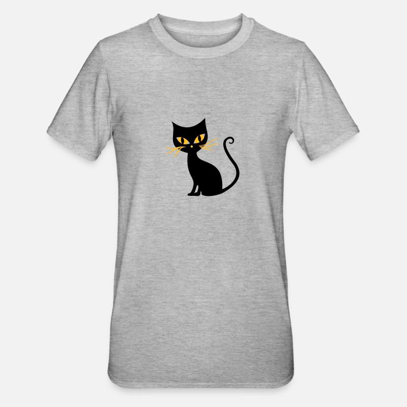 chat - T-shirt polycoton Unisexe - gris chiné