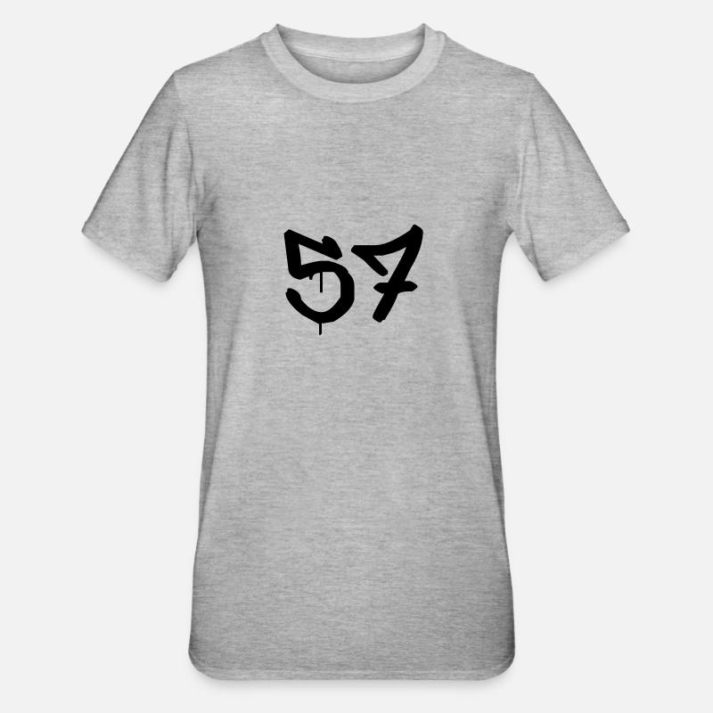 Graffiti: 57 - T-shirt polycoton Unisexe - gris chiné
