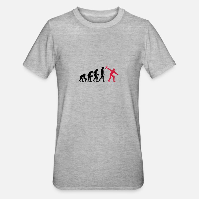 Curling Evolution - Unisex Polycotton T-Shirt - heather grey
