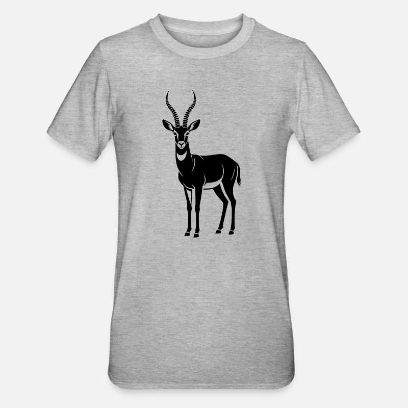 antelope - Unisex Polycotton T-Shirt - heather grey