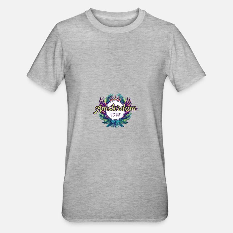L’équipe d’Amsterdam 2025 - T-shirt polycoton Unisexe - gris chiné