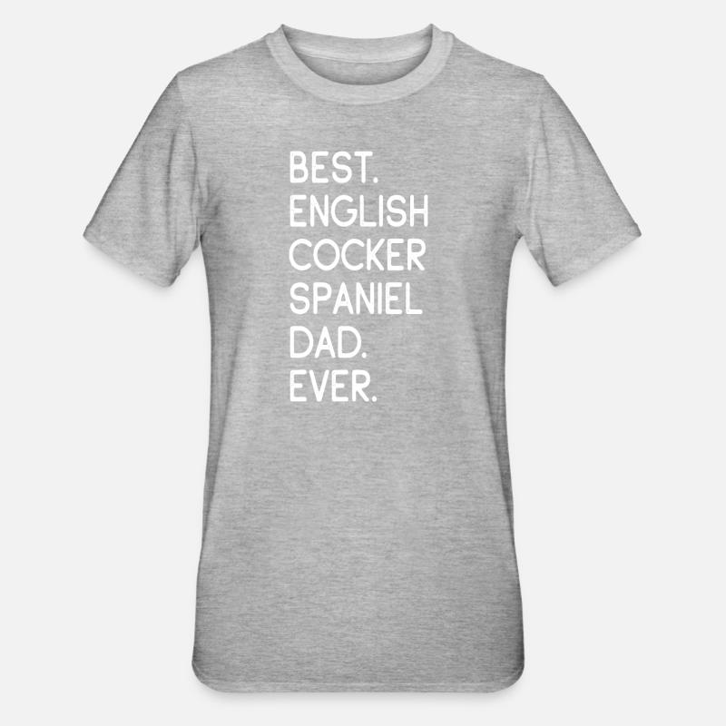 Cocker anglais - T-shirt polycoton Unisexe - gris chiné