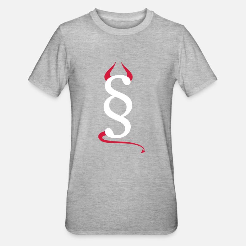 Devils paragraph - Unisex Polycotton T-Shirt - heather grey