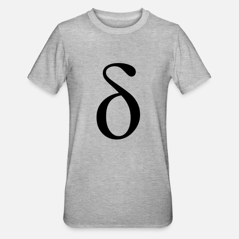 griechischen Buchstaben Delta - Unisex Polycotton T-Shirt - Grau meliert