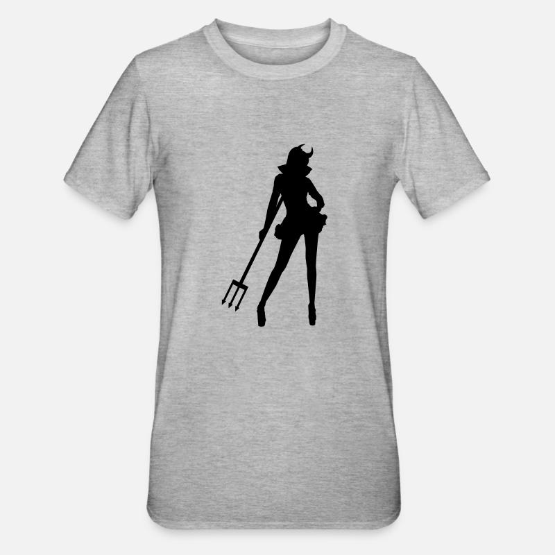 she_devil - T-shirt polycoton Unisexe - gris chiné