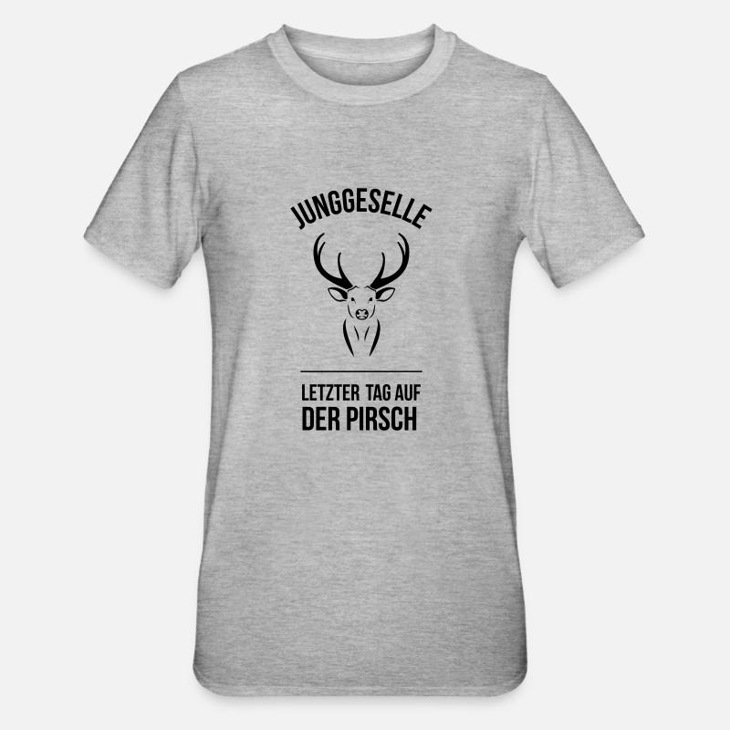 Der Junggeselle - Unisex Polycotton T-Shirt - Grau meliert