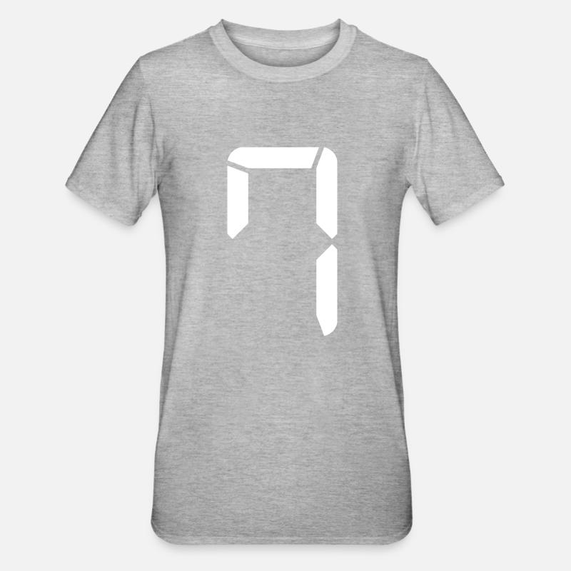 digit7 - T-shirt polycoton Unisexe - gris chiné