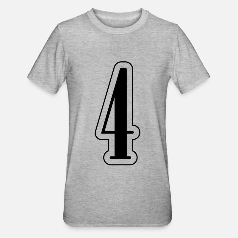 4 Symbole numérique - T-shirt polycoton Unisexe - gris chiné