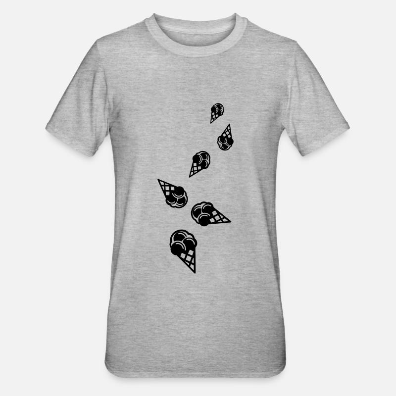 Icône d’icône de glace - T-shirt polycoton Unisexe - gris chiné