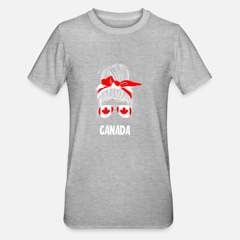 Chignon désordonné Canada - T-shirt polycoton Unisexe - gris chiné