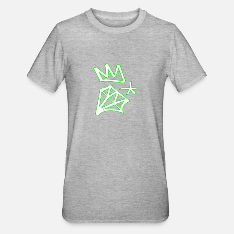 Diamant vert - T-shirt polycoton Unisexe - gris chiné