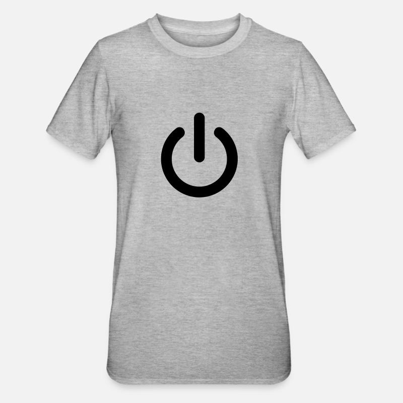 [NO] On / Off - Unisex Polycotton T-Shirt - heather grey