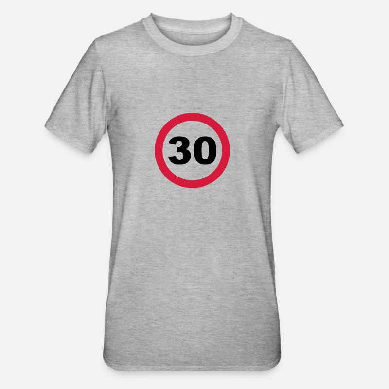 30 Anniversaire - T-shirt polycoton Unisexe - gris chiné