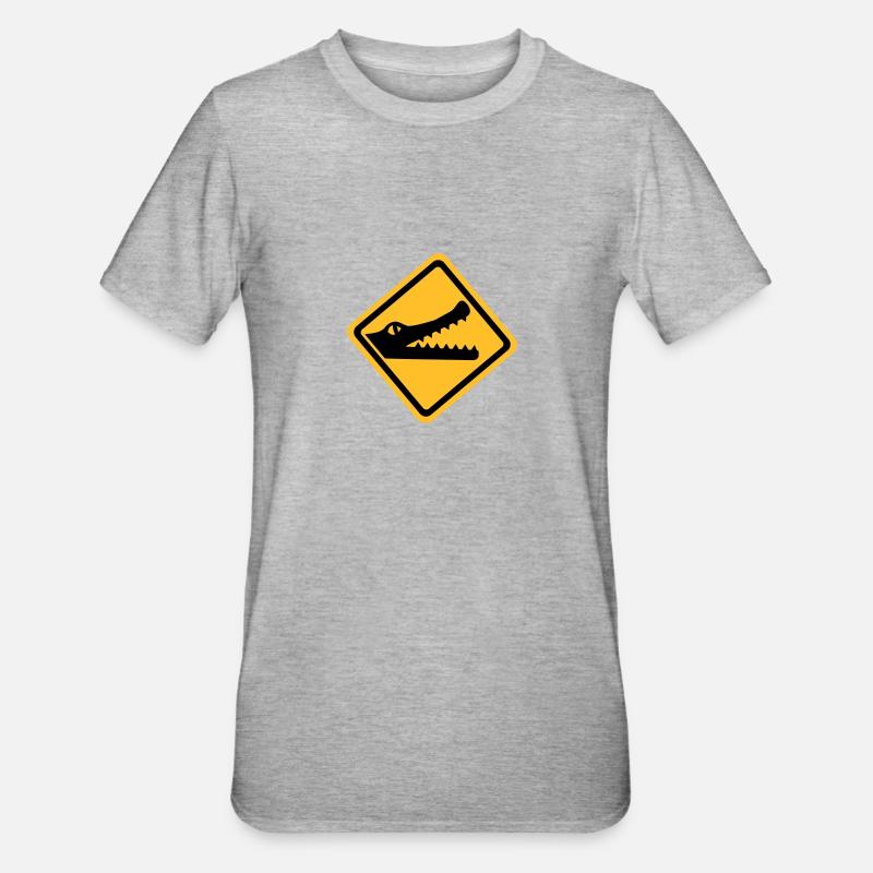 Crocodile - T-shirt polycoton Unisexe - gris chiné