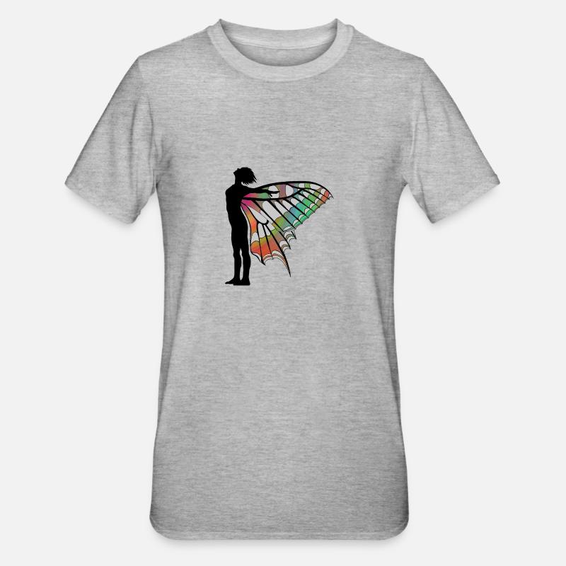 Pixie invert - Unisex Polycotton T-Shirt - heather grey