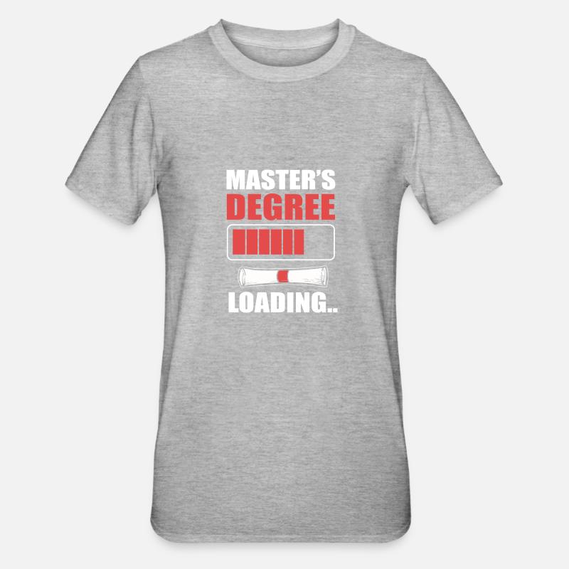 Master Studium Abschlussfeier - Unisex Polycotton T-Shirt - Grau meliert