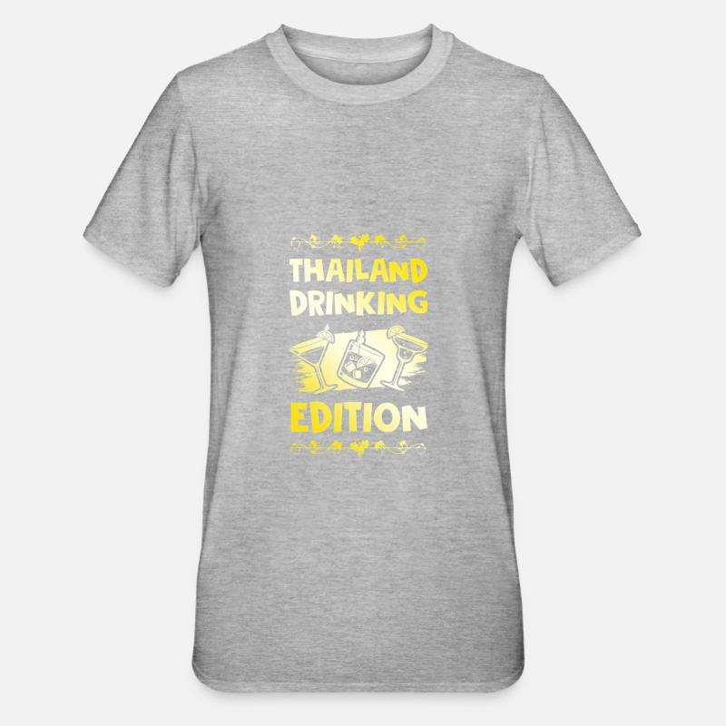 Thaïlande Drinking Dicton - T-shirt polycoton Unisexe - gris chiné