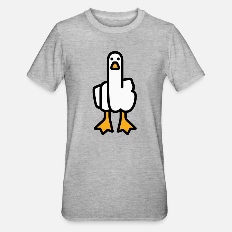 Statement Goose - Unisex Polycotton T-Shirt - heather grey
