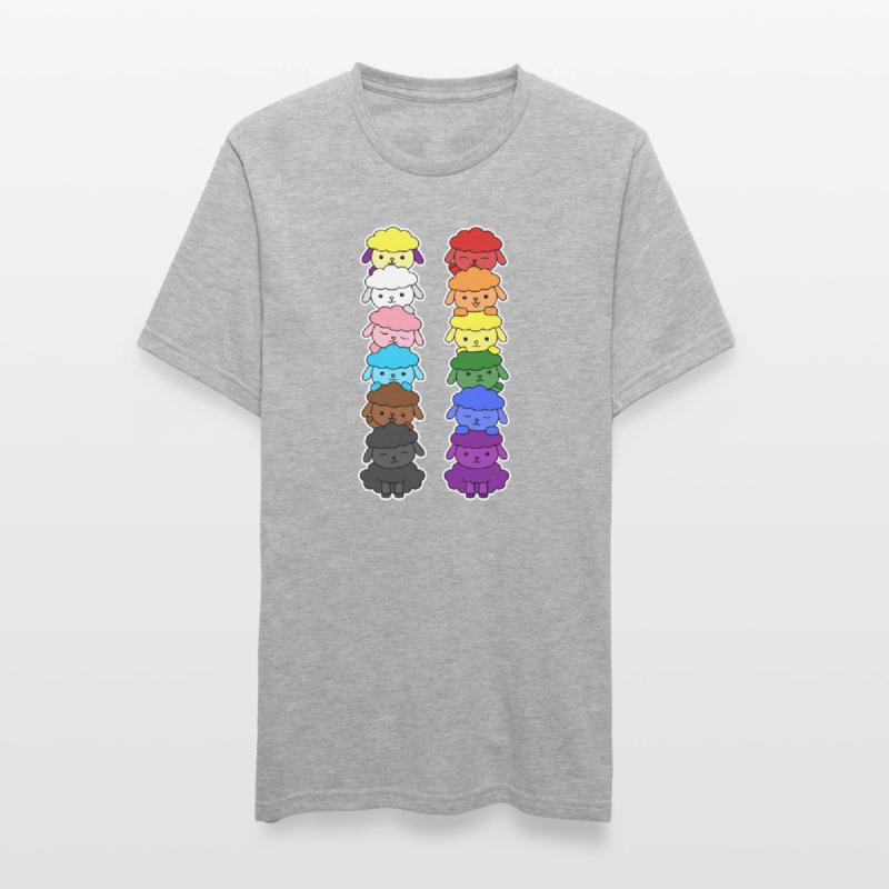 Fierté Progrès Drapeau Egalité des moutons T-shirt polycoton Unisexe