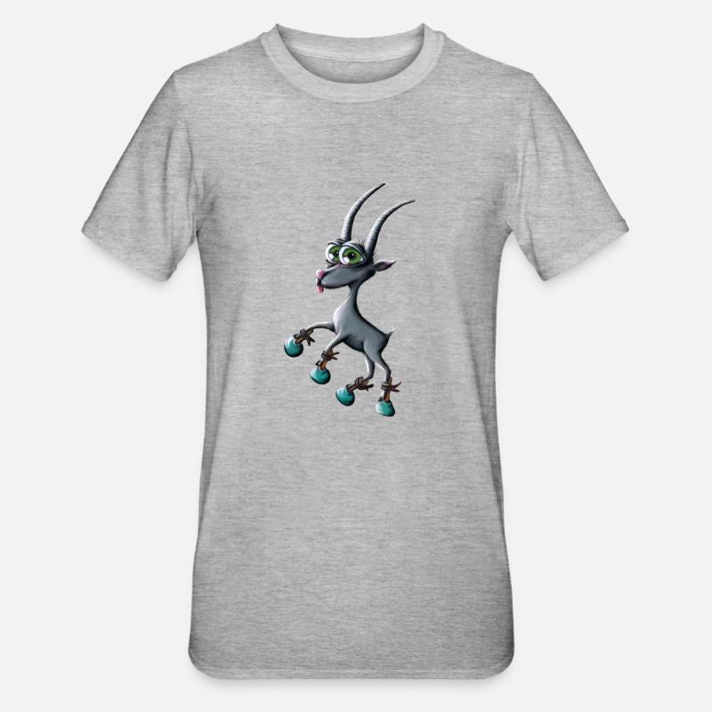Sternzeichen Steinbock - Unisex Polycotton T-Shirt - Grau meliert