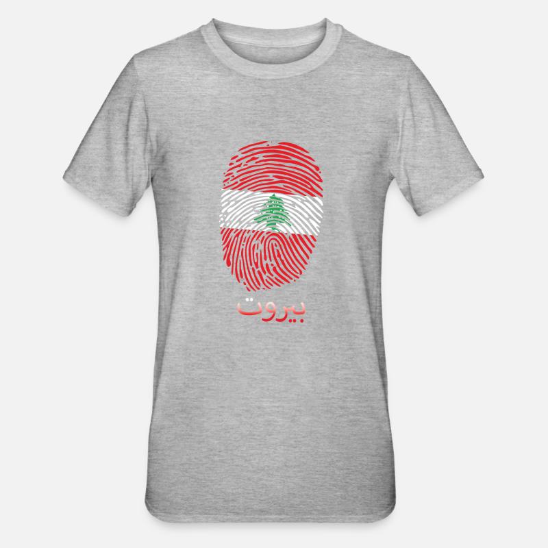 BEYROUTH Liban Liban Liban-Liban - T-shirt polycoton Unisexe - gris chiné