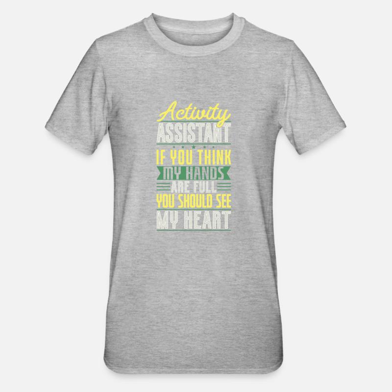 Activity Assistant Appreciation - Unisex Polycotton T-Shirt - Grau meliert