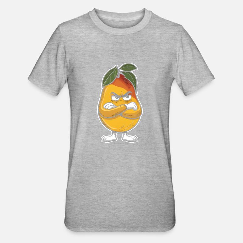 Mango - Unisex Polycotton T-Shirt - Grau meliert