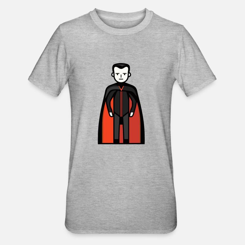 Vampire Halloween Comic - Unisex Polycotton T-Shirt - heather grey