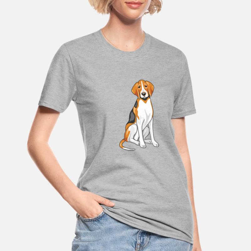 Sitzender Foxhound Unisex Polycotton T-Shirt