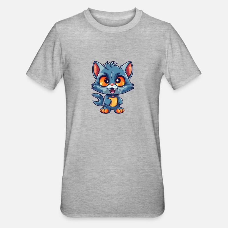 Les chats sont cool - T-shirt polycoton Unisexe - gris chiné