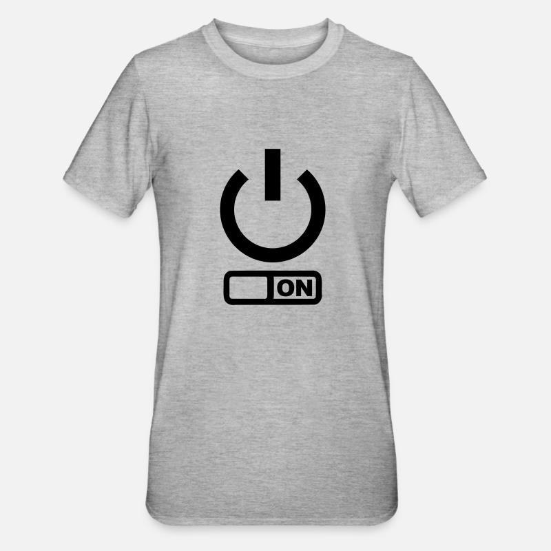 Power - T-shirt polycoton Unisexe - gris chiné
