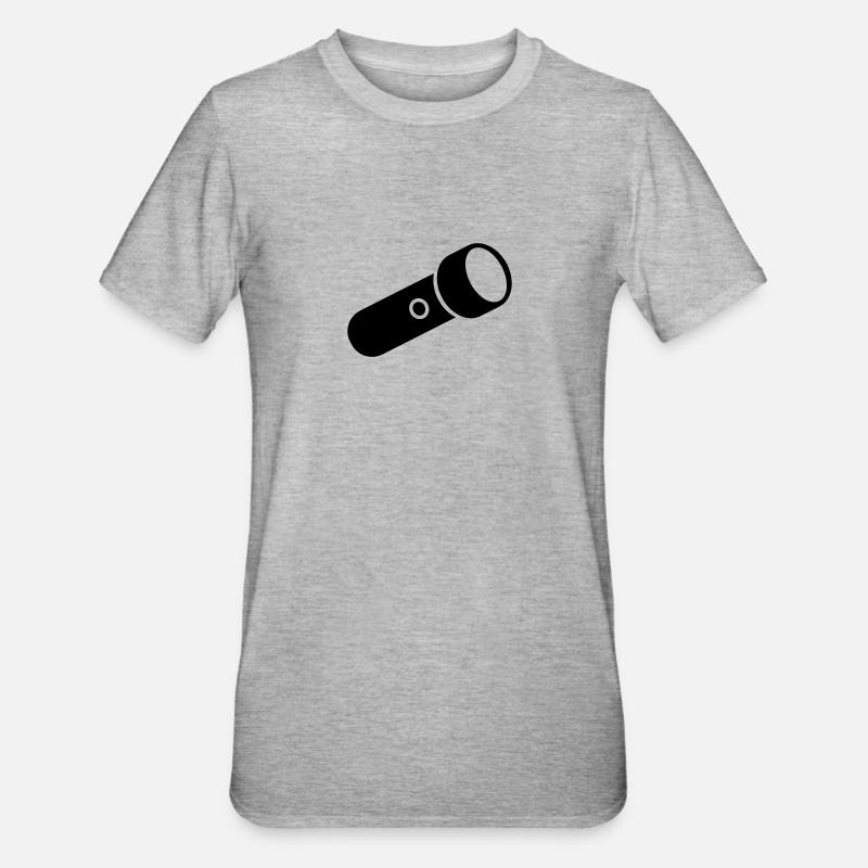Flashlight - Unisex Polycotton T-Shirt - heather grey