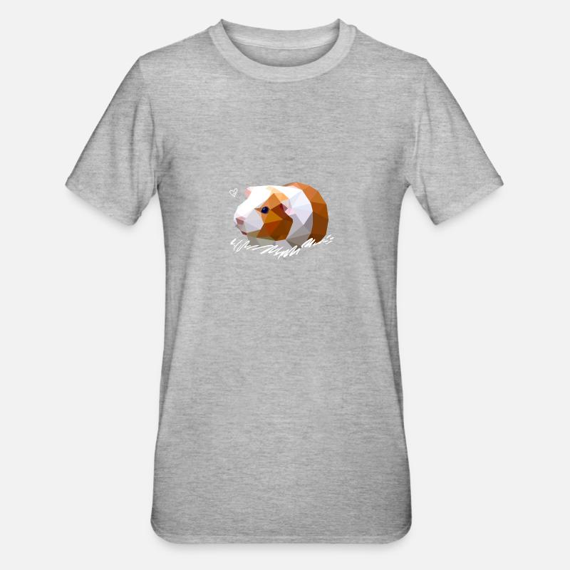 Cochon d'inde (Guinea Pig) - T-shirt polycoton Unisexe - gris chiné