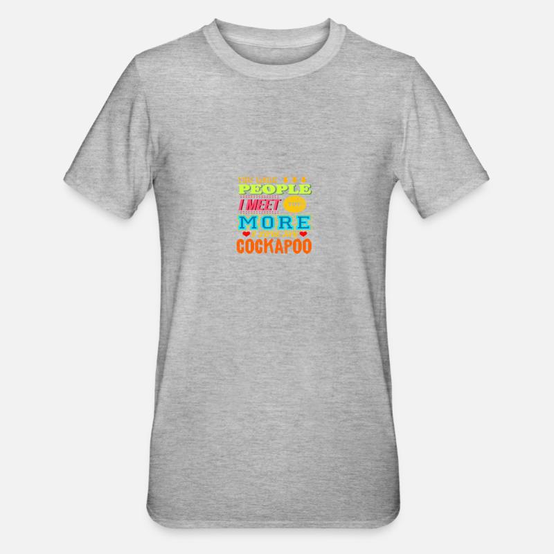 cocker - T-shirt polycoton Unisexe - gris chiné