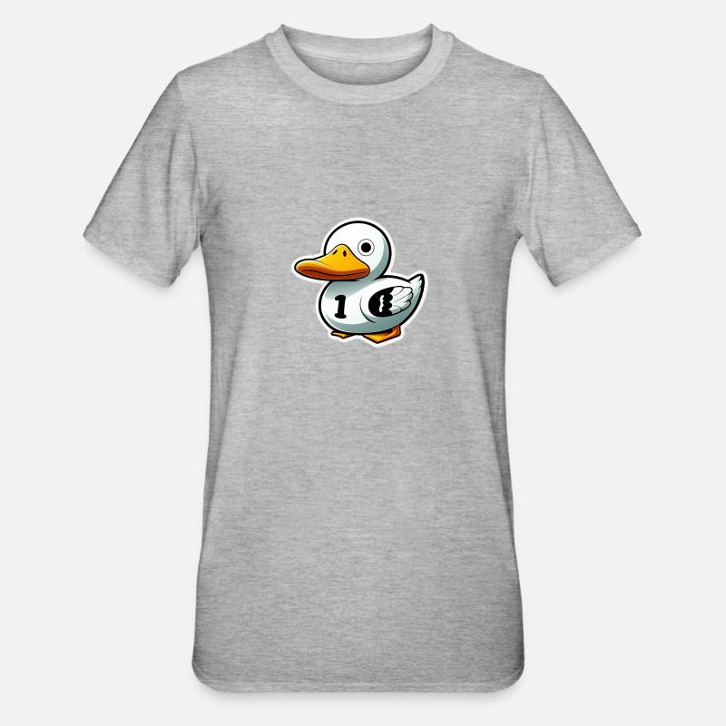 Quietscheentchen - Unisex Polycotton T-Shirt - Grau meliert