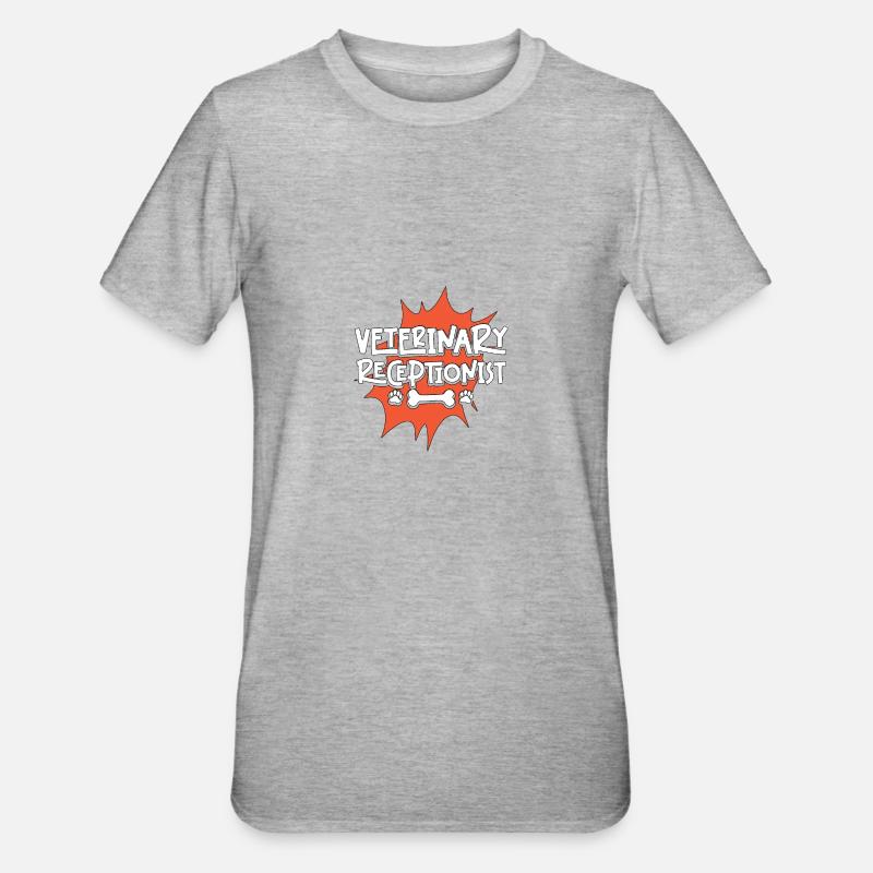 Veterinary Receptionist Veterinary Assistant - Unisex Polycotton T-Shirt - heather grey