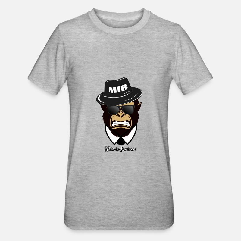 Gorilla, plus en affaires - T-shirt polycoton Unisexe - gris chiné
