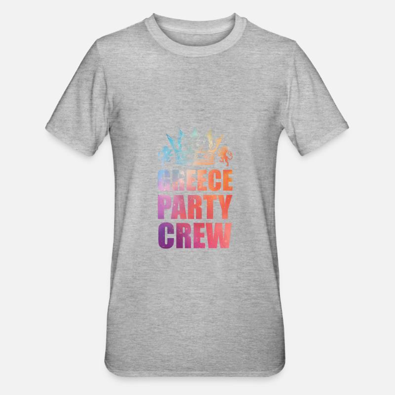 L’équipe du parti grec dit - T-shirt polycoton Unisexe - gris chiné