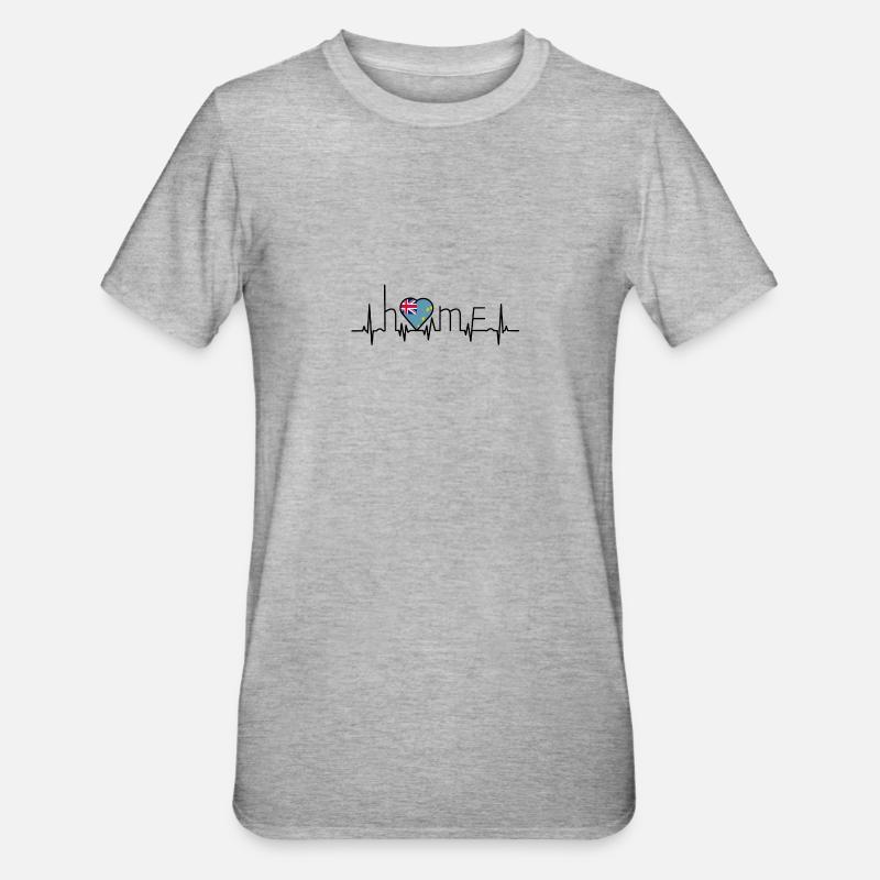 j'aime la maison Tuvalu - T-shirt polycoton Unisexe - gris chiné