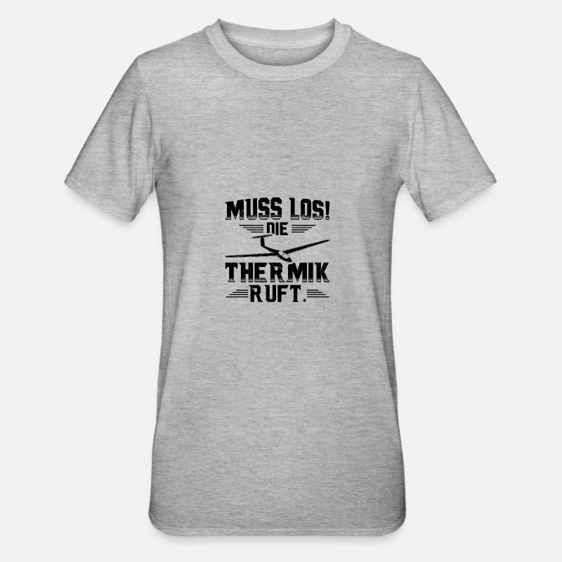 Planeur Planeur Plan - T-shirt polycoton Unisexe - gris chiné