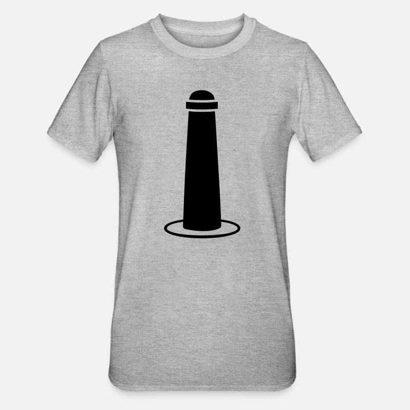 Straßenpoller - Unisex Polycotton T-Shirt - Grau meliert