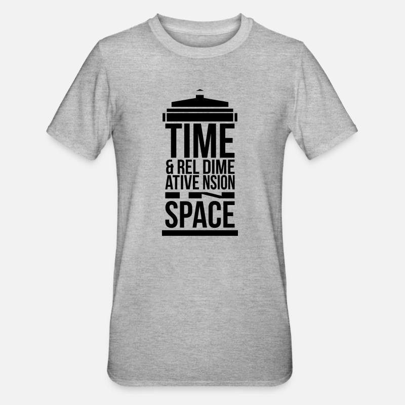 tardis - Maglietta unisex, mix cotone e poliestere - grigio melange