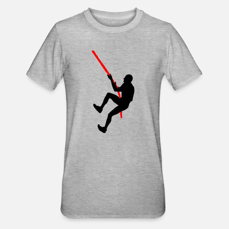 OCR Climb – Rope Challenge Design - Unisex Polycotton T-Shirt - heather grey