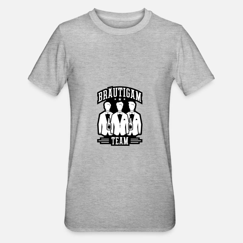 Mariage du marié - T-shirt polycoton Unisexe - gris chiné