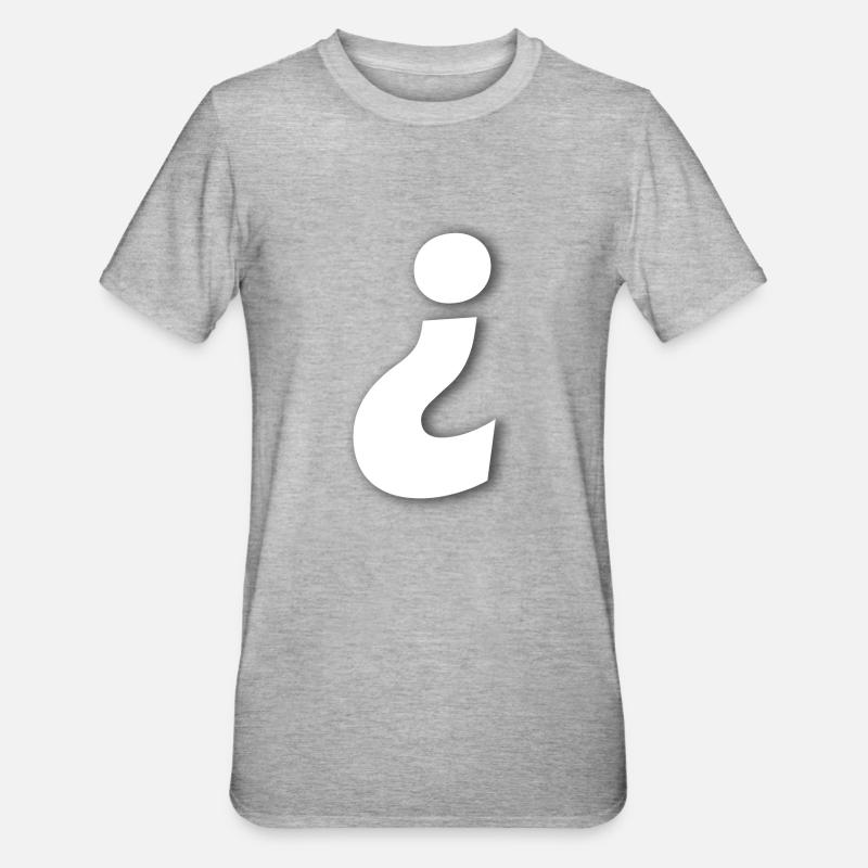 Point d’interrogation dans l’autre sens - T-shirt polycoton Unisexe - gris chiné