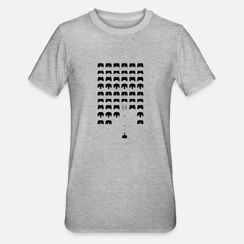 Controllerinvasion - Unisex Polycotton T-Shirt - Grau meliert