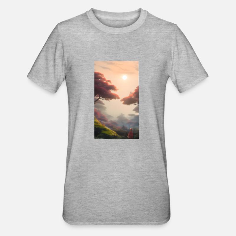 Mélodie céleste - T-shirt polycoton Unisexe - gris chiné