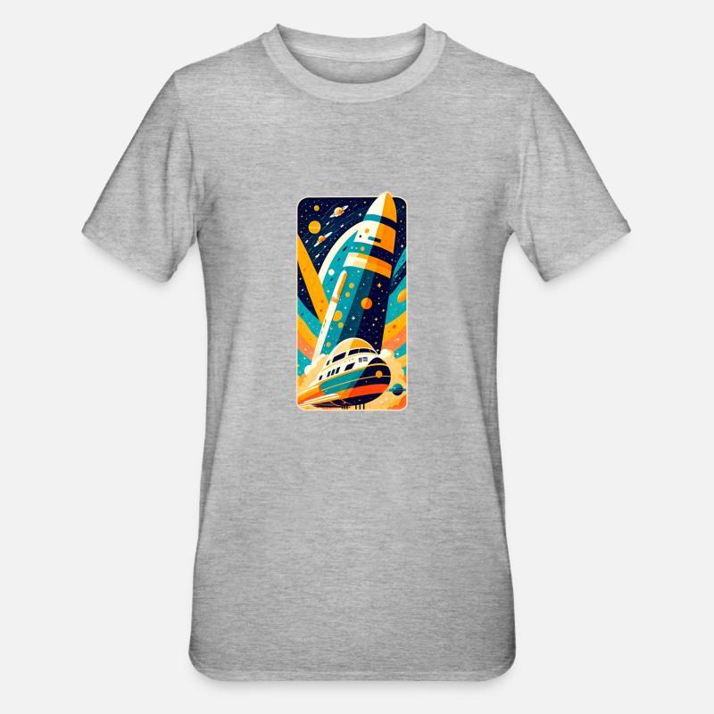 Navette spatiale - T-shirt polycoton Unisexe - gris chiné